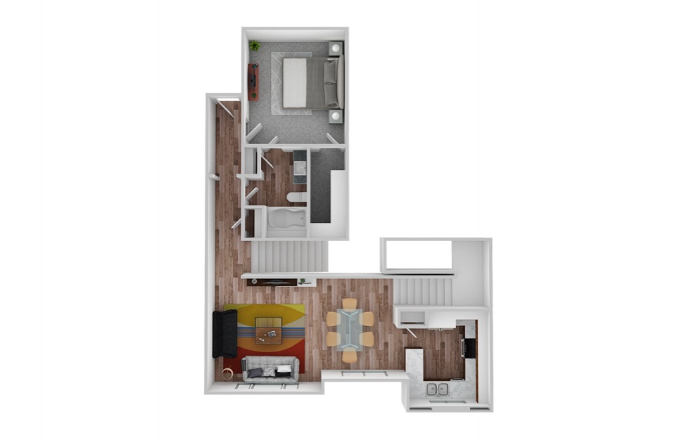 C1 - 3 bedroom floorplan layout with 3 baths and 1590 square feet. (Floor 2)