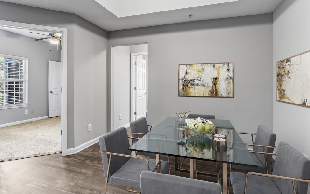 Dining Room with ample lighting