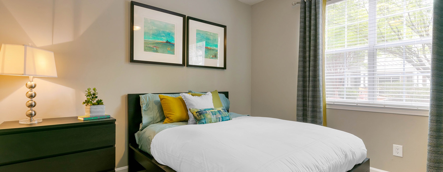 bedroom with large windows